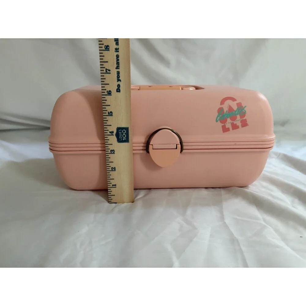 Vintage 90s Pink Caboodles Makeup Jewelry Carrying Case #2425 Organizer Y2K